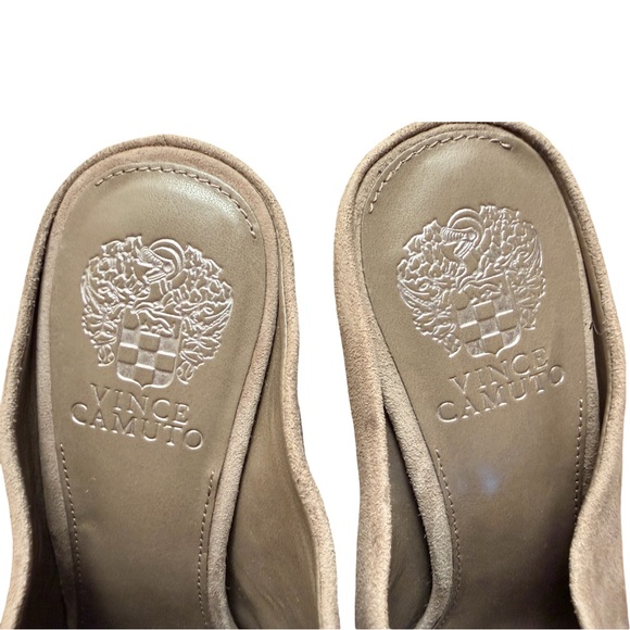 Vince Camuto Taupe Suede Slip-On Mules-Size 10 NWOT - Picture 2 of 6